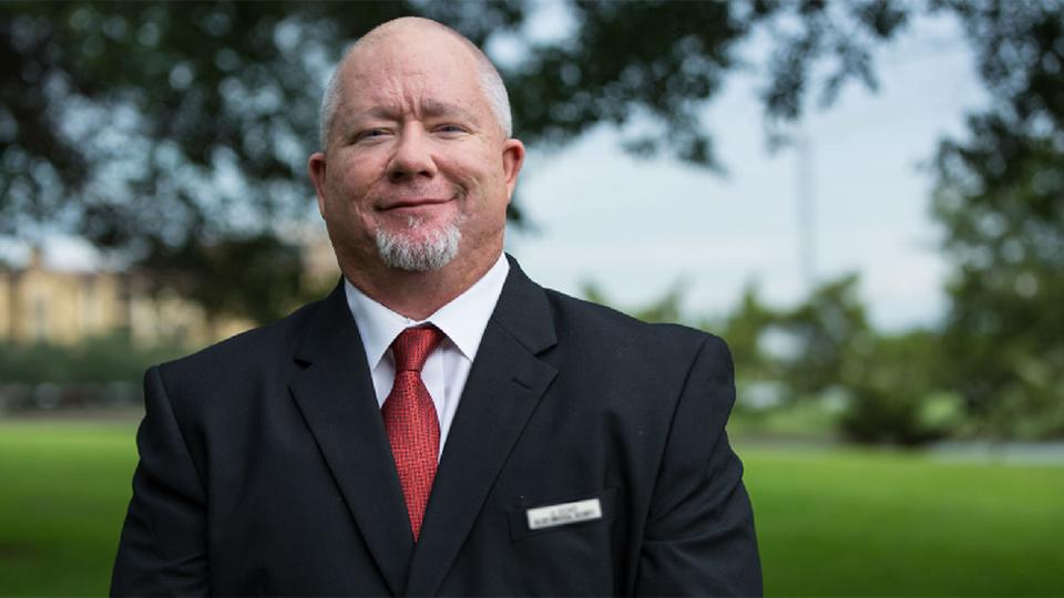 Security officer in suit 